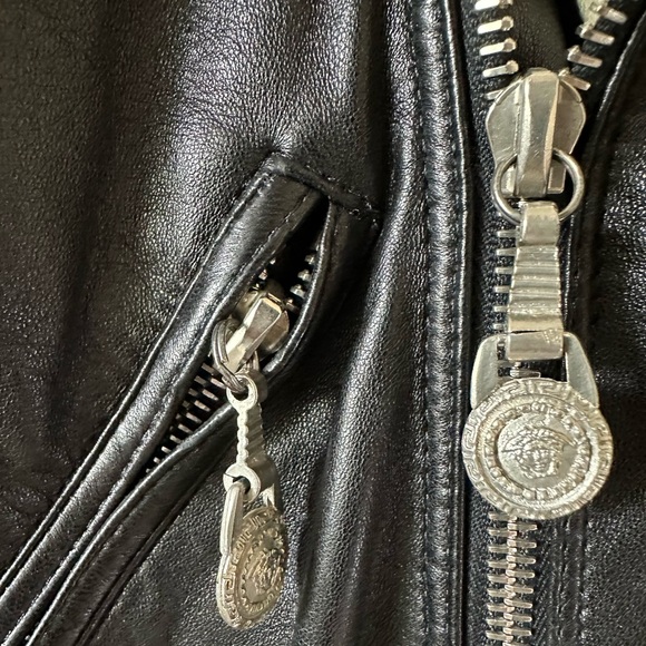 Rare Vintage 90s Gianni Versace Motorcycle Leather Jacket Seen Worn by Prince - Picture 4 of 12